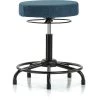 Blue Ridge Ergonomics Bench Stool, Med, Fabric, RT, Glides, Blu