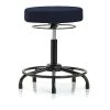 Blue Ridge Ergonomics Bench Stool, Med, Fabric, RT, Glides, Nav