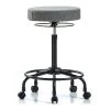 Blue Ridge Ergonomics Bench Stool, Hi, Fabric, RT, Casters, Gry