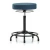 Blue Ridge Ergonomics Bench Stool, Hi, Fabric, RT, Glides, Blu