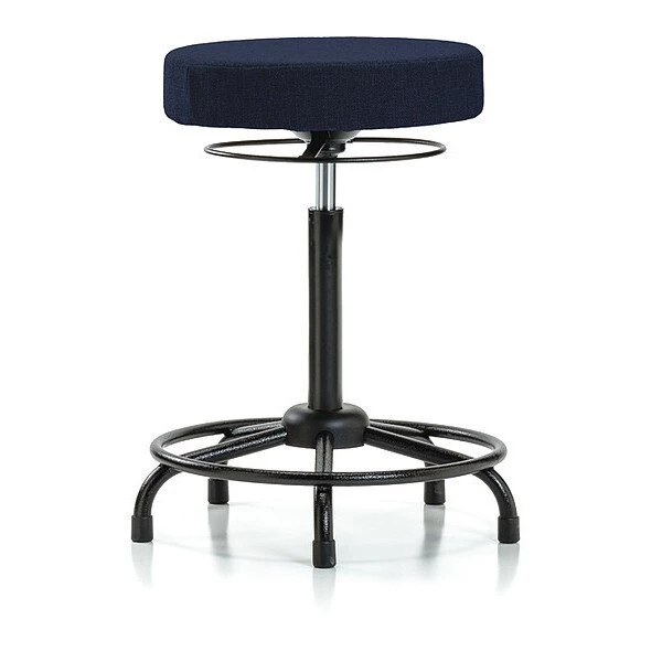 Blue Ridge Ergonomics Bench Stool, Hi, Fabric, RT, Glides, Nav 3 Blue Ridge Ergonomics Bench Stool, Hi, Fabric, RT, Glides, Nav