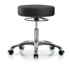 Blue Ridge Ergonomics Desk Stool, Vinyl, Chrome, Casters, BLK