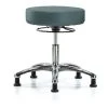 Blue Ridge Ergonomics Desk Stool, Vinyl, Chrome, Glides, Blu