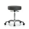 Blue Ridge Ergonomics Bench Stool, Med, Chrom, Vinyl, Castrs, Gry