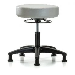 Blue Ridge Ergonomics Desk Stool, Vinyl, Glides, Dov
