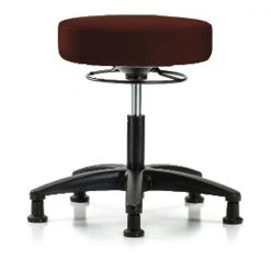 Blue Ridge Ergonomics Desk Stool, Vinyl, Glides, Burg