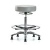 Blue Ridge Ergonomics Bench Stool, Hi, Chrm, Vinyl, CF, Glid, Dov