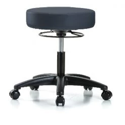 Blue Ridge Ergonomics Desk Stool, Vinyl, Casters, Nav