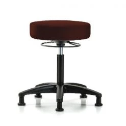 Blue Ridge Ergonomics Bench Stool, Med, Vinyl, Glides, Burg