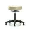 Blue Ridge Ergonomics Bench Stool, Med, Vinyl, Glides, Wht