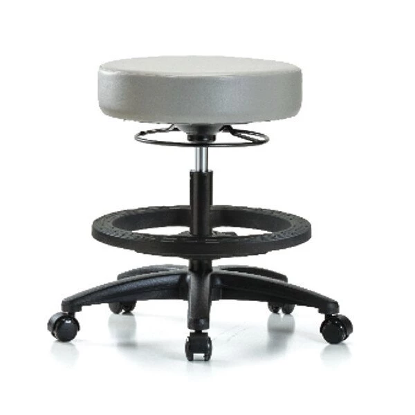Blue Ridge Ergonomics Bench Stool, Med, Vinyl, BF, Casters, Dov 3 Blue Ridge Ergonomics Bench Stool, Med, Vinyl, BF, Casters, Dov