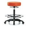 Blue Ridge Ergonomics Bench Stool, Hi, Vinyl, CF, Casters, Orange -Kitchen & Dining Furniture Sales Store Z0tx5upcpIx