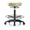 Blue Ridge Ergonomics Bench Stool, Hi, Vinyl, CF, Casters, Wht -Kitchen & Dining Furniture Sales Store Z0tx5uqcpIx