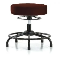 Blue Ridge Ergonomics Desk Stool, Vinyl, RT, Glides, Burg