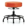 Blue Ridge Ergonomics Desk Stool, Vinyl, RT, Glides, Orange