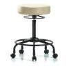 Blue Ridge Ergonomics Bench Stool, Hi, Vinyl, RT, Casters, Wht
