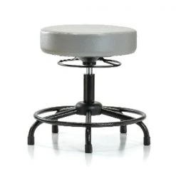 Blue Ridge Ergonomics Bench Stool, Med, Vinyl, RT, Glides, Dov