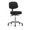 Blue Ridge Ergonomics Desk Stool, Fabric, Bk Chrm, Tilt, Glids, Blk -Kitchen & Dining Furniture Sales Store Z0tx9 kcpIx