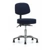 Blue Ridge Ergonomics Desk Stool, Fabric, Bk Chrome, Glides, Nav -Kitchen & Dining Furniture Sales Store Z0tx9 ncpIx