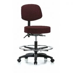 Blue Ridge Ergonomics Bech Stool, Med, Fab, Bk, Tilt, CF, Cast, Bur