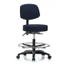 Blue Ridge Ergonomics Bech Stool, Med, Fab, Bk, Tilt, CF, Cast, Nav