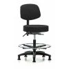 Blue Ridge Ergonomics Bech Stool, Med, Fab, Bk, Tilt, CF, Gld, Blk