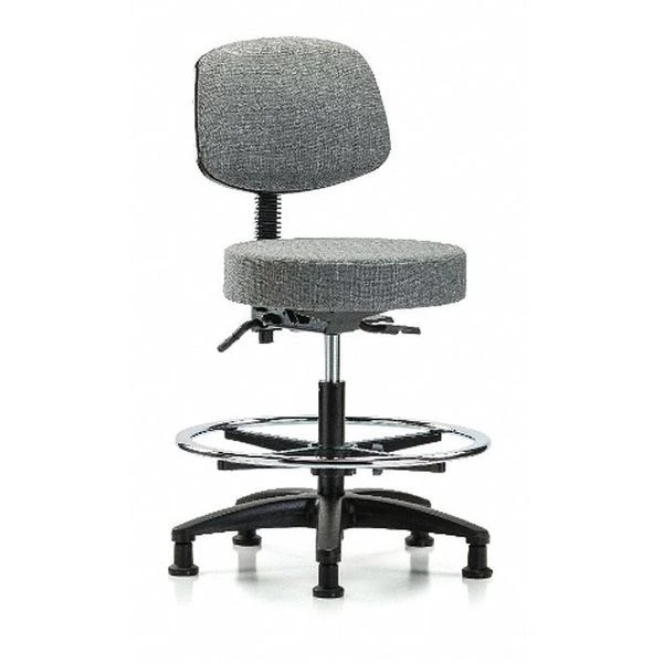 Blue Ridge Ergonomics Bench Stool, Med, Fab, Bk, CF, Glides, Gry 3 Blue Ridge Ergonomics Bench Stool, Med, Fab, Bk, CF, Glides, Gry