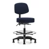 Blue Ridge Ergonomics Bech Stool, Med, Fab, Bk, Tilt, CF, Gld, Nav