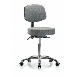 Blue Ridge Ergonomics Ben Stool, Med, Fab, Bk Cast, Gry