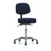 Blue Ridge Ergonomics Bench Stool, Med, Fabric, Bk Chrm, Glids, Nav -Kitchen & Dining Furniture Sales Store Z0txBtocpIx 1