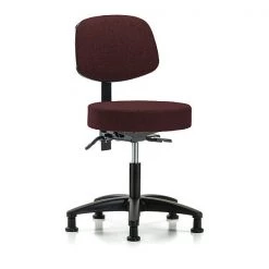 Blue Ridge Ergonomics Desk Stool, Fabric, Bk, Tilt Glides, Bur