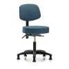 Blue Ridge Ergonomics Desk Stool, Fabric, Bk, Tilt Glides, Blu