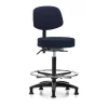Blue Ridge Ergonomics Bench Stool, Hi, Fab, Bk, Tilt, CF, Gld, Nav -Kitchen & Dining Furniture Sales Store Z0txDxpcpIx