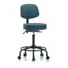 Blue Ridge Ergonomics Bench Stool, Hi, Fab, Bk, RT, Casters, Blu -Kitchen & Dining Furniture Sales Store Z0txFvjcpIx