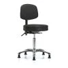 Blue Ridge Ergonomics Ben Stool, Med, Vin, Bk, Chrome, Tilt Gld, BLK