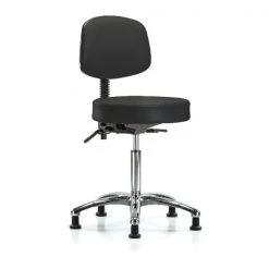 Blue Ridge Ergonomics Ben Stool, Med, Vin, Bk, Chrome, Tilt Gld, BLK