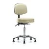 Blue Ridge Ergonomics Ben Stool, Med, Vin, Bk, Chrome, Tilt Gld, Wht