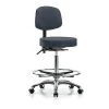 Blue Ridge Ergonomics Ben Stool, Hi, Vinyl, Bk, CF, Cast, Nav -Kitchen & Dining Furniture Sales Store Z0txLtjcpIx