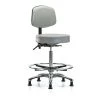 Blue Ridge Ergonomics Ben Stool, Hi, Vinyl, Bk, CF, Gld, Dov