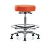 Blue Ridge Ergonomics Bench Stool, Hi, Chrm, Vinyl, CF, Glid, Orange -Kitchen & Dining Furniture Sales Store Z0tx 0qcpIx