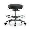 Blue Ridge Ergonomics Bench Stool, Med, Vinyl, Chrm, CF, Cstrs, BLK -Kitchen & Dining Furniture Sales Store Z0txyymcpIx