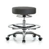 Blue Ridge Ergonomics Bench Stool, Med, Vinyl, Chrm, CF, Cstrs, Gry -Kitchen & Dining Furniture Sales Store Z0txyypcpIx