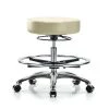 Blue Ridge Ergonomics Bench Stool, Med, Vinyl, Chrm, CF, Cstrs, Wht -Kitchen & Dining Furniture Sales Store Z0txyzicpIx