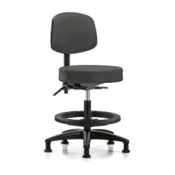 Blue Ridge Ergonomics Bench Stool, Med, Vin, Bk, Tilt, BF, Gld, Gry