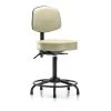 Blue Ridge Ergonomics Hi Bench Stool, Vinyl, Bk, RT, Tilt, Glds, Wht -Kitchen & Dining Furniture Sales Store Z0tyK pcpIx