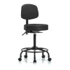 Blue Ridge Ergonomics Hi Bench Stool, Vinyl, Bk, RT, Casters, Blk -Kitchen & Dining Furniture Sales Store Z0tyKwncpIx