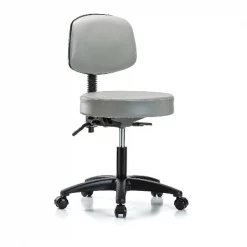 Blue Ridge Ergonomics Desk Stool, Vinyl, Bk, Tilt Casters, Dov