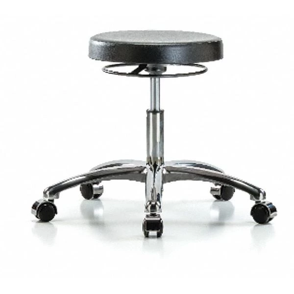 Blue Ridge Ergonomics Poly Desk Stool, Chrome, Casters, Class 10 3 Blue Ridge Ergonomics Poly Desk Stool, Chrome, Casters, Class 10