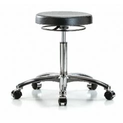 Blue Ridge Ergonomics Poly Med Bench Stool, Chrm, Casters, CL10