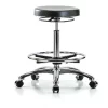 Blue Ridge Ergonomics Poly Hi Bench Stool, Chrm CF Casters, CL10